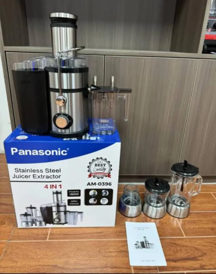 آبمیوه گیری چهارکاره پاناسونیک پایه استیل گلو استیل مدل MJ-DJ41 آبمیوه گیری چهار کاره پاناسونیک پایه استیل گلو استیل مدل MJ-DJ41 - تصویر 1